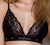 Passion PS001 TOP - Эластичный топ с кружевом, L (черный)