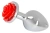 Orion Rose Butt Plug - Анальна пробка с розой в основании, 9х3.4 см (серебристый с красным) Orion Rose Butt Plug - Анальна пробка с розой в основании, 9х3.4 см (серебристый с красным)