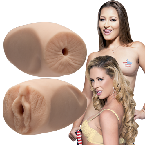 Doc Johnson Dani Daniels / Cherie Deville Ultraskyn - мастурбатор двусторонний, вагина/попка, 14.7х6.4 см (телесный)