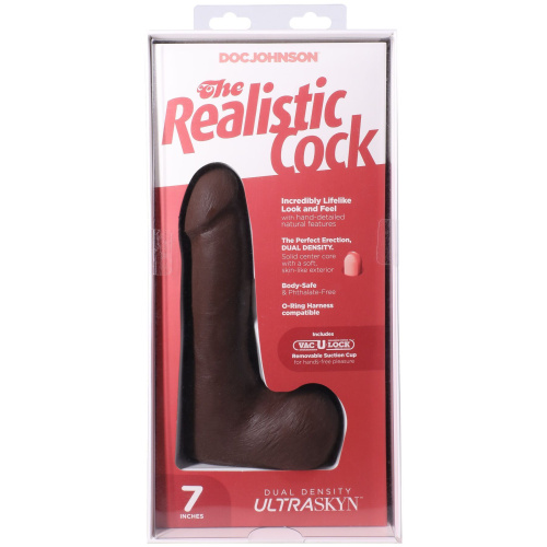 Фалоімітатор Doc Johnson The Realistic Cock ULTRASKYN 7 Inch with Balls, 17,8 см - купити в Україні | Секс шоп SEX-SHOP.ua