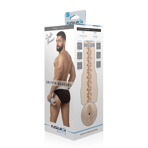 Fleshlight Fleshjack Boys: Griffin Barrows Cake - мастурбатор-анус зліпок порнозірки, 25 см (тілесний) - купити в Києві, Україні