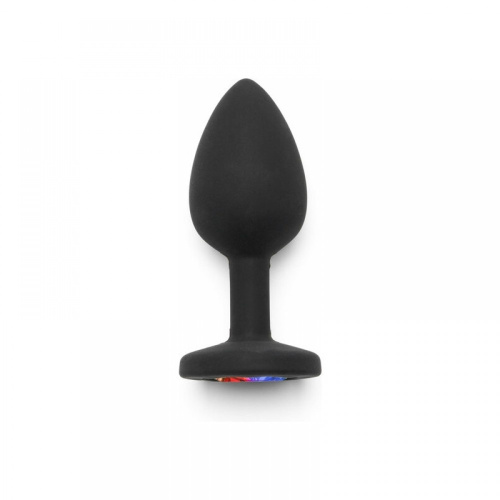 Toy Joy Rainbow Booty Jewel Small - Анальная пробка с радужным кристаллом в основании, 7х2.5 см (S)