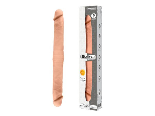 SIlexD Model 1 Double Dong S двухсторонний силиконовый фаллоимитатор двойной плотности, 38.5х3.9 см