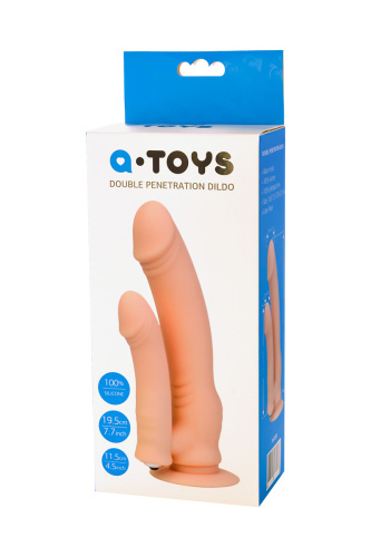  Двойной фаллоимитатор Toyfa A-Toys, 19 см