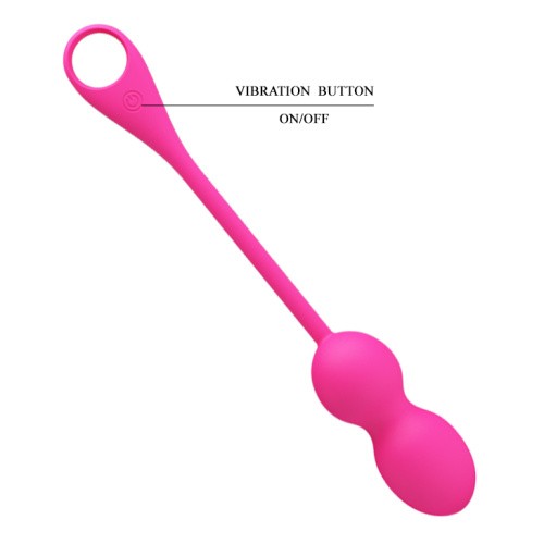 LyBaile Pretty Love Elvira Phone Control Vibro Balls Pink - Вагинальные шарики с вибрацией, 14.5х3.2 см (розовый)