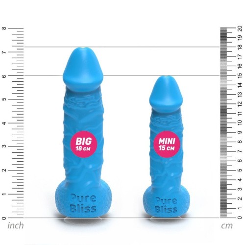 Pure Bliss Big - Крафтове мило-член з присоскою, 18х4.2 см (блакитний) - купити в Києві, Україні