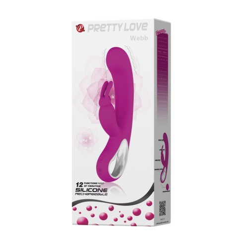 Pretty Love Webb Vibrator Purple - Силиконовый вибратор-кролик, 21х3.5 см (фиолетовый)
