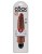 Pipedream King Cock 8'' Vibr Stiffy - Реалистичный вибратор, 21х6 см (коричневый)