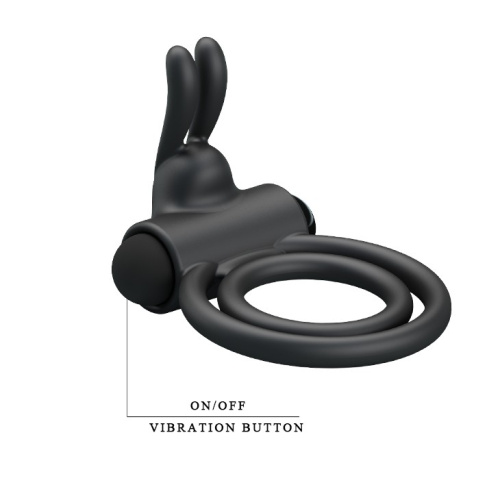 Pretty Love Osmond CockRing Vibro Black - Віброкільце, 7х3 см (чорний) - купити в Києві, Україні