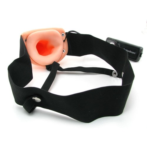 Страпон с вибрацией для мужчин Fetish Fantasy Hollow Strap-On, 15 см