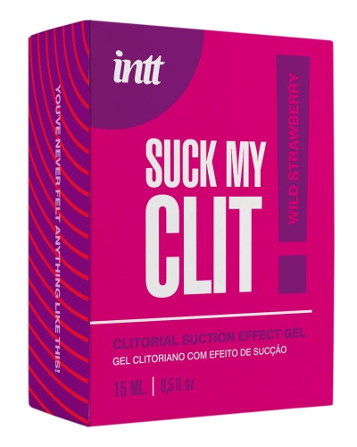 Смоктайзер (гель с эффектом посасывания) для клитора Intt Suck My Clit Wild Strawberry, 15 мл клубника, 