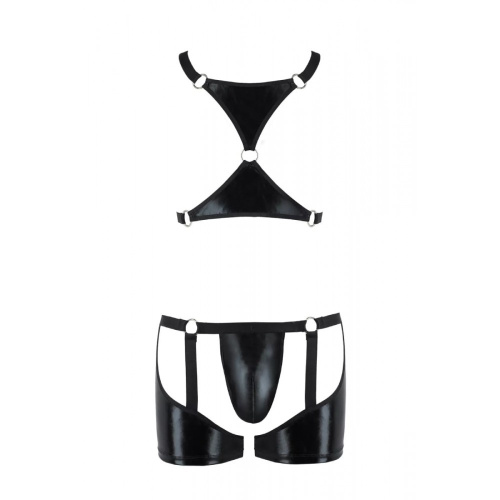 Passion - 047 SET ARON black - Сексуальний чоловічий комплект, XXL/XXXL - купити в Києві, Україні