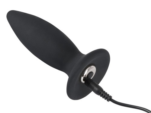 Orion Black Velvets Rechargeable Plug Small - силиконовая анальная пробка с вибрацией, 11х3.3 см (черный)