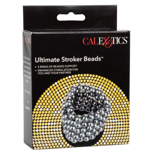 California Exotic Novelties Ultimate Stroker Beads - Насадка на член из бусин, 3.8х3.8 см (серебристый)