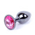 B-Series Jewellery Dark Silver PLUG Pink - Анальная пробка с кристаллом, 7х2.7 см (розовый)