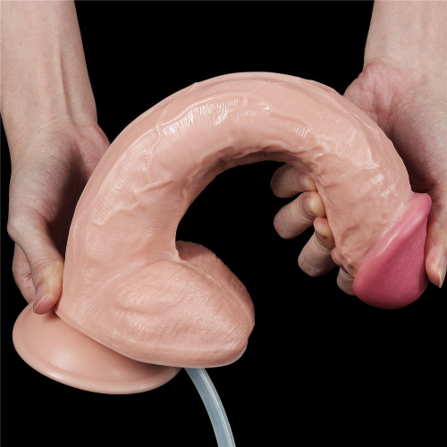 LoveToy Squirt Extreme Dildo Flesh 11 '' - Фаллоимитатор с эякуляцией, 28х4.8 см