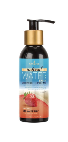 Смазка на водной основе Sensuva Natural Water-Based Strawberry, 125 мл