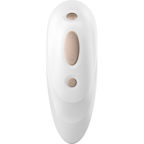 Satisfyer Pro Plus Vibration - Вакуумный стимулятор клитора с вибрацией, 11.6х4.4 см (белый)