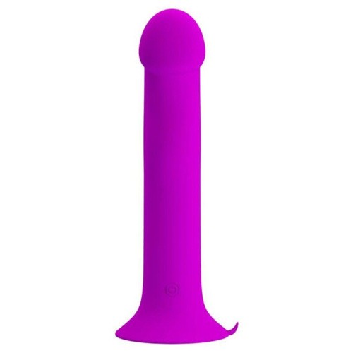 Pretty Love - Murray Dildo with Vibration - Фалоімітатор з вібрацією, 19х3.8 см (рожевий) - купити в Києві, Україні