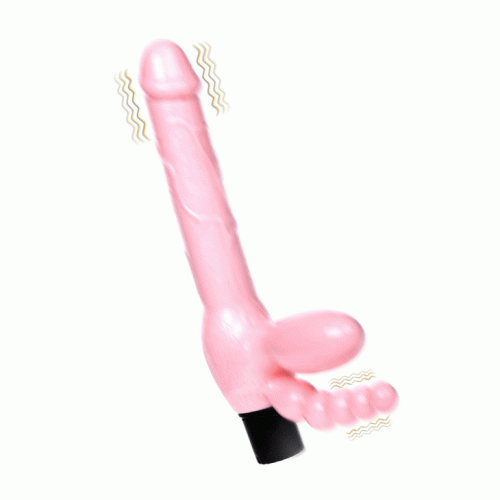 Baile Super Straples Dildo With Anal Plug - Женский безремневой страпон, 24.8х3.5 см