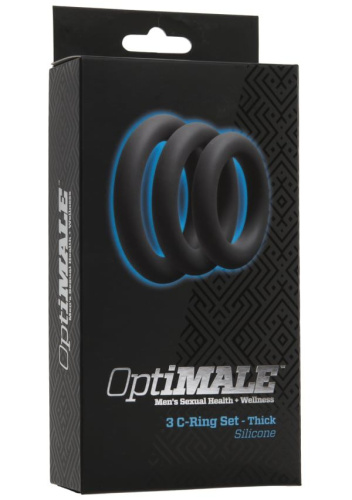 Doc Johnson OptiMALE 3 C-Ring Set Thick набір ерекційних кілець, 3 шт - купити в Києві, Україні