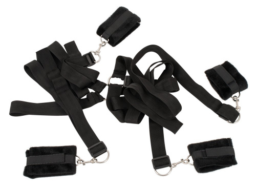 Bad Kitty Bed Shackles - Фіксація для рук та ніг на ліжку, (чорний) - купити в Києві, Україні