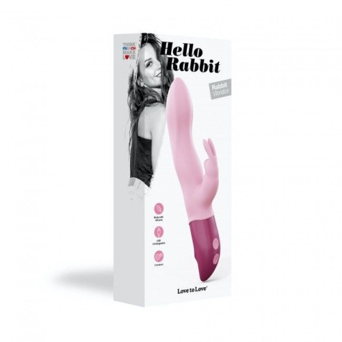 Love To Love Hello Rabbit Rose - вибратор-кролик с гибким стволом и стимуляцией точки G, 12х4 см (розовый)