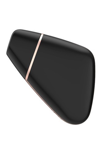 Satisfyer Love Triangle - Вакуумный клиторальный стимулятор с вибрацией, 14.5х5.6 см (чёрный)