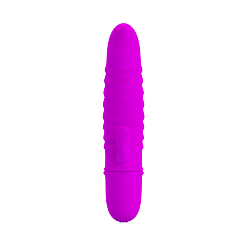 Pretty Love Arnd Vibrator Purple - Рельефный вибратор с клиторальным отростком, 11.5х2.3 см (фиолетовый)