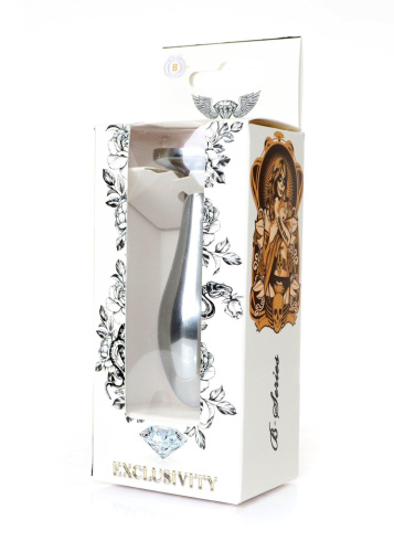 Анальная пробка с кристаллом B-Series Jewellery Silver Plug, M