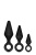 Luxe Night Rimmer Kit - Набор анальных пробок, 3 шт (черный) Luxe Night Rimmer Kit - Набор анальных пробок, 3 шт (черный)