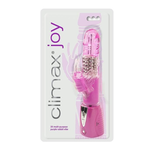 Topco Sales Climax Joy 3X Multi-Purpose Rabbit Vibe - вибромассажёр, 23.5х3.8 см (фиолетовый)