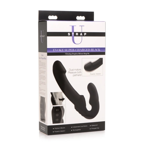 Безремневой страпон Evoke Rechargeable Vibrating Strapless Strap On, 24.7 см