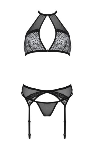SATARA SET Passion - Эротический комплект белья, L/XL (черный)