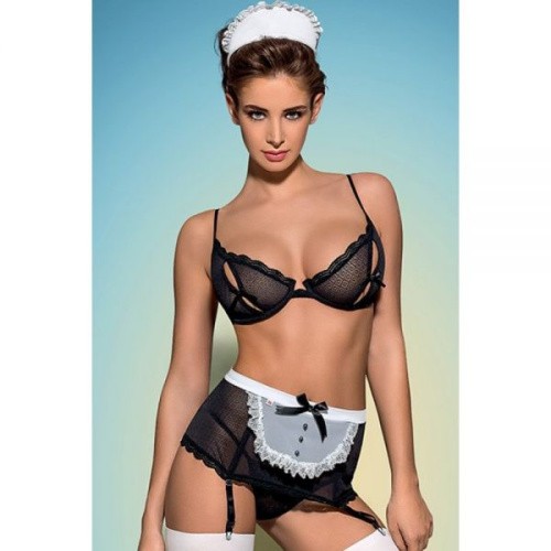 Сексуальный костюм Obsessive Maidme set  (L/XL)