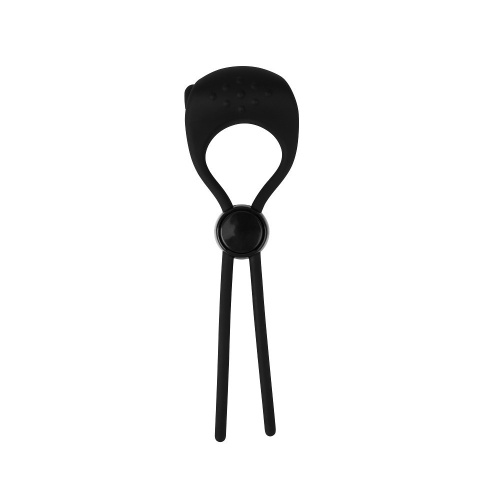 Chisa Gk Power O Ring Tie - Эрекционное лассо с вибрацией, 16 см (черный)