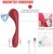 Magic Motion Bobi Red - вакуумный вагинально-клиторальный стимулятор с управлением со смартфона, 20х3.3 см (красный)