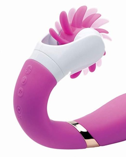 G-Licker 12X Silicone Vibe with Clitoral Stimulation - стимулятор, 15х3.8 см.