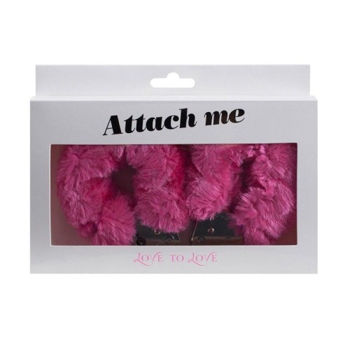 Love To Love ATTACH ME Pink - наручники с плюшевой отделкой (розовый)