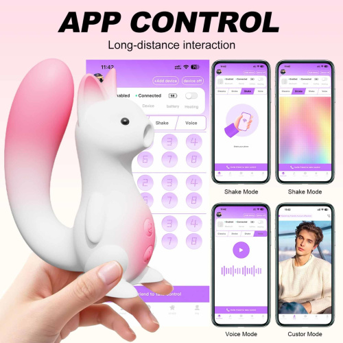 Вакуумний смарт стимулятор клітора B - Series Fox Squirrel Smart Tail App Control - купити в Україні | Секс шоп SEX-SHOP.ua