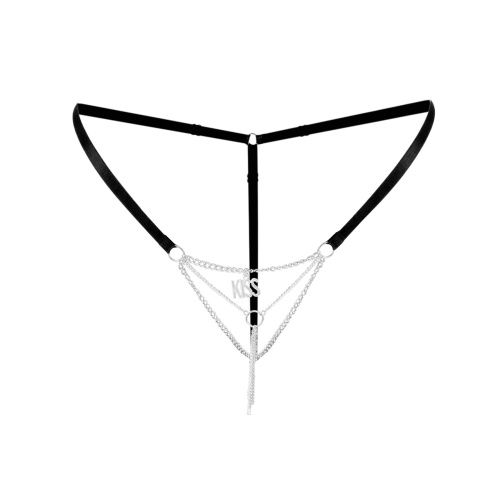 Сексуальные трусики с цепочкой и подвеской Art of Sex - KISS panties, L-2XL