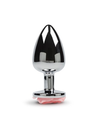 Пикантные Штучки Rose Large - большая анальная пробка с розой в основании, 8.5х4 см (розовый)
