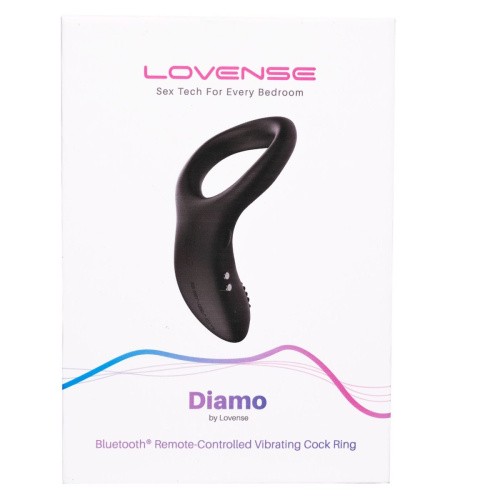 Lovense Diamo Cock Ring - віброкільце з керуванням зі смартфона, 11.3х4.4 см (чорний) - купити в Києві, Україні