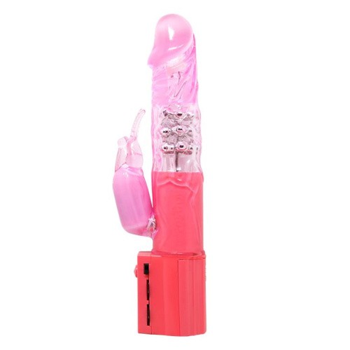 Cute Baby Vibrator - Вибратор-кролик с ротацией, 25х4 см (розовый)