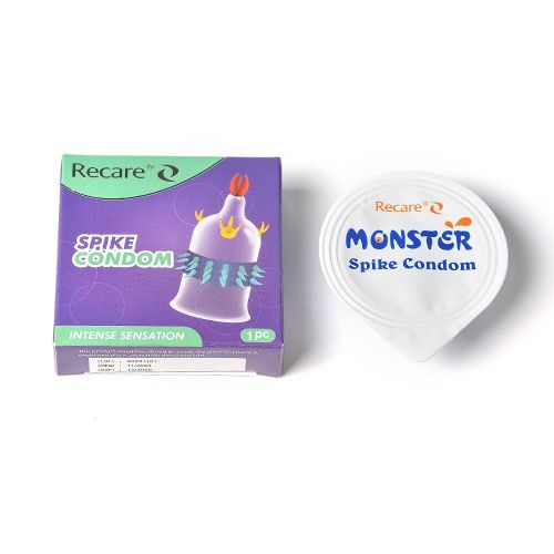 Насадка на член Recare Spike Condom Purple (с усиками и рядами шипов)