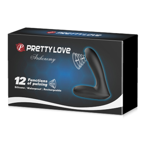 Pretty Love Archenemy Pulsator Black - Стимулятор простати, 12,1 см (черный)