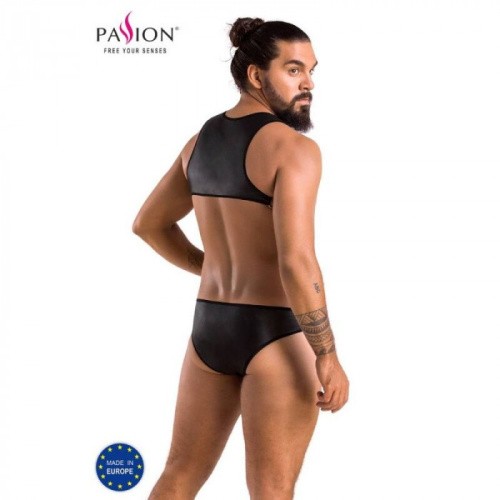 Passion - 056 BODY ADAM black - Сексуальний чоловічий боді, S/M - купити в Києві, Україні