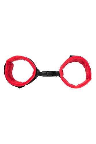 Anonymo Handcuffs Velour - мягкие наручники, (красные)