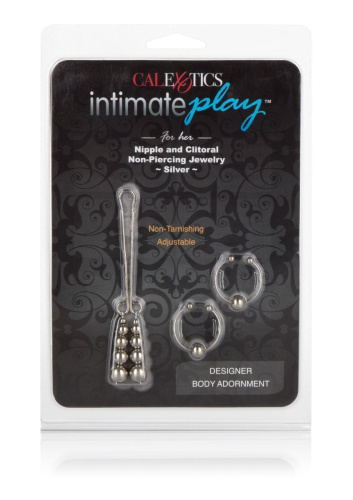 California Exotic Novelties - набор зажимов для клитора и сосков, (серебристый)