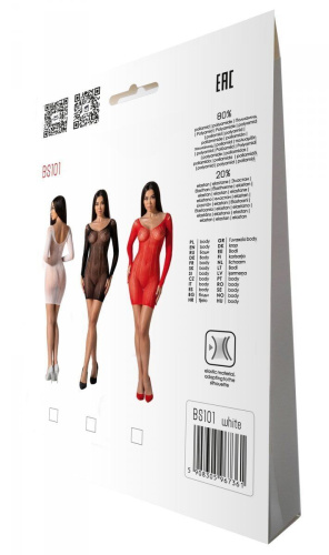 Полупрозрачное мини-платье Passion BS101, One Size